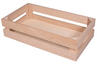 Rayher, Holzkiste Latten-Optik, FSC Mix Credit,, Rayher Holzkiste mit Latten-Optik und 2 Wandhaken | 30.5 × 16.7 × 7.6 cm