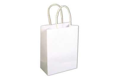 Rayher, Papier-Tasche mit Henkel, FSC 100%, weis, 