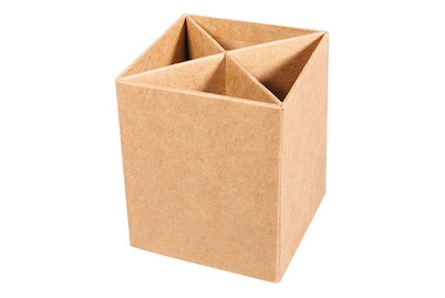 Rayher, Pappmaché Stiftebox,FSC Recycled 100%, 8, Rayher Pappmaché Stiftebox mit Unterteilungen | 8 × 8 × 10 cm