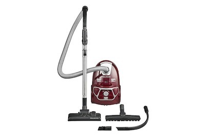 Rowenta, Rowenta RO3969EA Compact Power Staubsauger mit Beutel 750 W Weinrot, Silber, 