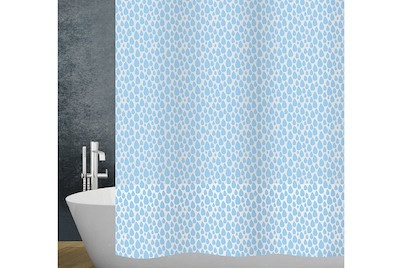 Qualité&Prix, Q&P Duschvorhang Rain 240x180 hellbl., Qualité & Prix Duschvorhang Rain Hellblau | 240 × 180 cm