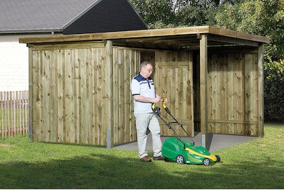 Weka, Weka Lagerhaus 607 Variante 1, kdi, 20 m, Weka Lagerhaus 607 Variante 1 Holz Natur | 2.9 × 3.9 × 2 m