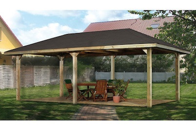 Weka, Weka Gartenoase/Carport 651 B Gr.2, Weka Gartenoase 651 B | 3.1 × 6 m