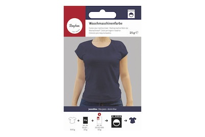 Rayher, Waschmaschinenfarbe, jeansblau, 25g, Waschmaschinenfarbe blau 25g
