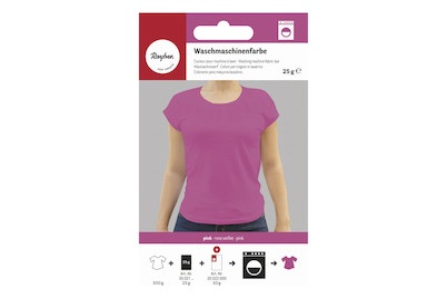 Rayher, Waschmaschinenfarbe, pink, 25g, Waschmaschinenfarbe pink 25g