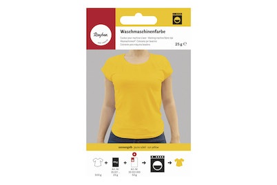 Rayher, Waschmaschinenfarbe, sonnengelb, 25g, Waschmaschinenfarbe gelb 25g