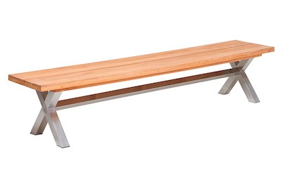 55, Premium Essbank Simo, Home and More Premium Essbank Simo aus Teak | 220 × 40 × 40 cm