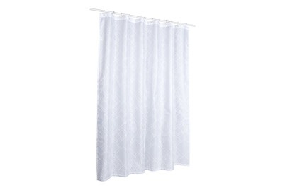 Spirella, SPIRELLA Duschvorhang TEXTIL, Spirella Peer Textilduschvorhang 180x200 cm Weiss