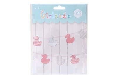 I am Creative, Papier-Girlande, Ente, rosa, I AM Creative Papier-Girlande Ente Rosa