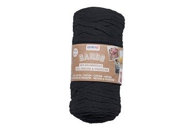 undefined, Bands Makramee, Glorex Bands Makramee Schwarz | 250 g | 60% Baumwolle 40% Viskose