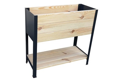 Innovesta, Innovesta Hochbeet Ribe 80CM, Innovesta Hochbeet Ribe Kiefer Braun | 80 × 35 × 80 cm | 69 l