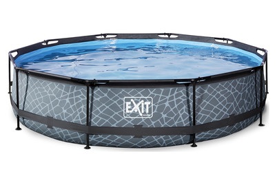 Exit, Exit Frame Pool ø360x76cm, Grau, 