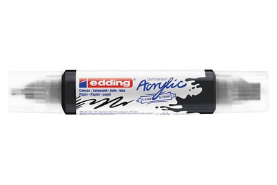 edding, EDDING Acrylmarker 5400 double liner 5400-901 tiefschwarz sdm, Edding Acrylmarker 5400, double liner, tiefschwarz sdm, 5400-901