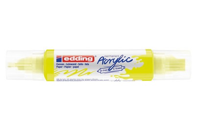 edding, edding Acrylmarker 5400, neongelb, Edding Acrylmarker 5400, double liner, neongelb, 5400-065