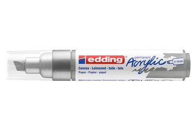 edding, EDDING Acrylmarker 5000 5-10mm 5000-923 silber sdm, Edding Acrylmarker 5000, 5-10mm, silber sdm, 5000-923