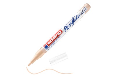 edding, edding Acrylmarker 5300, warmbeige, Edding Acrylmarker 5300, 1-2mm, hautfarbe, 5300-255