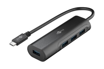 Max Hauri AG, Goobay USB Hub / Usb-C auf 4x USB 3.0A 0.18m, Goobay USB Hub / Usb-C auf 4x USB 3.0A 0.18m