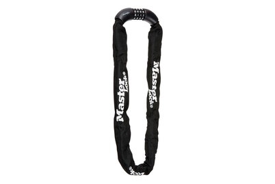 Masterlock, Masterlock 8392 Kettenschloss 8 mm x 900 mm schwarz 2019 Veloschlösser, Masterlock Kettenschloss mit Kombinationsschloss | 90 cm × 8 mm