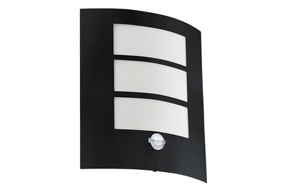 Eglo, Eglo Aussen-Wandleuchte mit Sensor City schwarz, Eglo Aussen-Wandleuchte City Schwarz | 26 × 11 × 24 cm