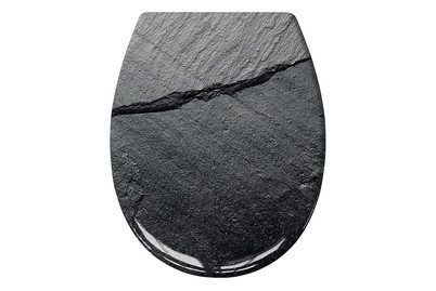 Kleine Wolke, WC-Sitz Slate schiefer, Kleine Wolke WC-Sitz »Slate Schwarz«