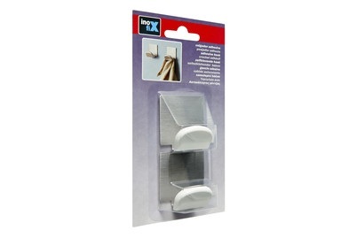 NoName, Klebehaken Quadrat. 2st Inofix, Inofix Klebehaken Quadrat | 2 Stück