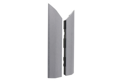 RAINBODECK, RAINBODECK WPC Aussenecke M-SHAPE L'Grey, HPC M-Shape Aussenecke Light Grey | 47 × 16 cm | 2 Stück