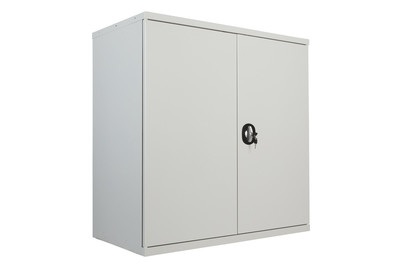 AYCE, AYCE Metallschrank XL, Ayce Metallschrank mit 2 Türen Lichtgrau | 100 × 100 × 50 cm