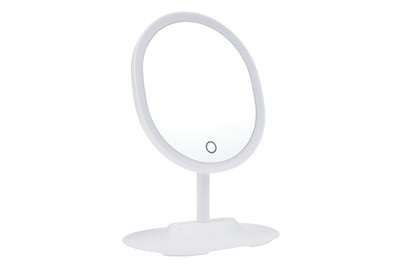MOOD, MOOD LED-Spiegel, Mood LED-Spiegel Looper Weiss | 30 × 14 × 21 cm