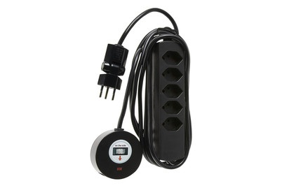MH Safety-Line, MH Safety-Line 127139 Steckdosenleiste mit Schalter 5fach Schwarz, 