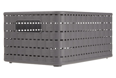 Rotho, ROTHO Korb COUNTRY A5, Rotho Korb , 1115208853 , Dunkelgrau , Kunststoff , 18.5x12.6 cm , 003294022405