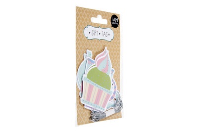 I am Creative, I AM Creative Geschenkanhänger, Gift Tag, Cup Cake, MAA4088.92, (9 Stück), 