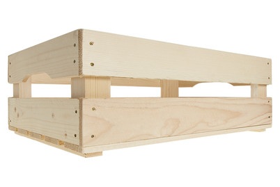 HOLZ ZOLLHAUS, HOLZ ZOLLHAUS Obstharasse roh, Obstharasse aus Rohholz | 60 × 40 × 20 cm