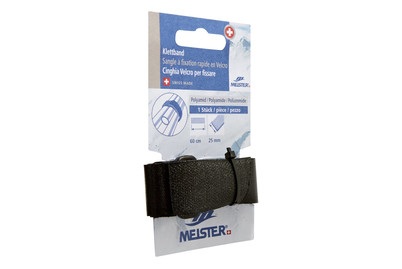 MEISTER, MEISTER KLETTBAND, Meister + Co Klettband Schwarz | 2.5 × 60 cm