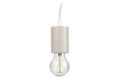 Best Season, E27-Fassung Slim mit Kabel, grau, Star Trading Lampenaufhängung E27 Slim Beige | 8 × 4.5 × 350 cm | 40 W