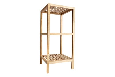 Wenko, WENKO Bad- & Wohnregal NORWAY, Wenko Bad- & Wohnregal Norway Nussbaum | 79 × 36 × 36 cm