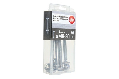 AYCE, AYCE Flachrundschraube rostfrei, Flachrund-Schraube Rostfrei | M8 × 80 mm | 4 Stück