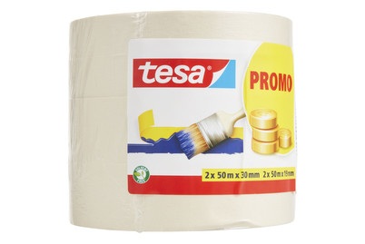 Tesa, TESA Abdeckband Multipack, tesa Abdeckband Masking Economy, Set 2x 50m x 30mm, 2x 50m x 19mm
