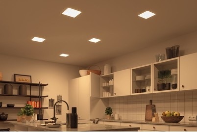 Paulmann, Paulmann LED-Panel Veluna eckig 3-Step CCT 18,5cm, Paulmann 95379 Veluna VariFit LED-Einbaupanel LED 14 W Transparent