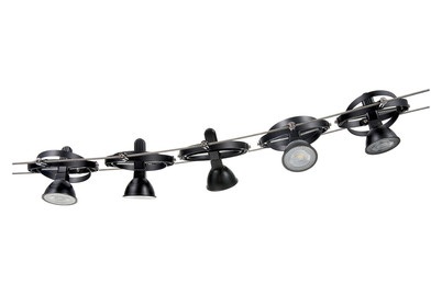 Paulmann, Paulmann 94440 Seil-Komplettsystem GU5.3 Schwarz (matt), Chrom, Paulmann PAULMANN 94440 Seil-Komplettsystem GU5.3 Schwarz (matt), Chrom