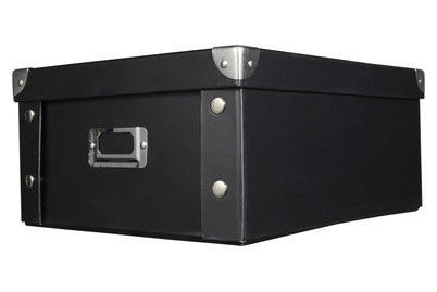 undefined, Aufbewahrungsbox Pappe, Aufbewahrungsbox Pappe Schwarz | 14 × 26.5 × 31.5 cm