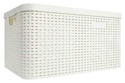 Curver, CURVER Box RATTAN, Curver Box Rattan Creme | 24.8 × 33 × 44.5 cm | 30 l
