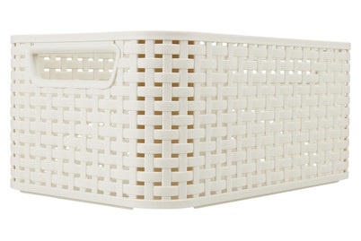 Curver, CURVER Rattan Box, Curver Rattan Box Creme | 13 × 19.4 × 28.5 cm | 7 l
