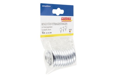 GARDINIA Ring mit Faltelegehaken für Vitragestangen