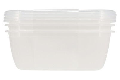 Rotho, Rotho - Vorratsbehälter Freeze 3 Stück, 1 l, Transparent