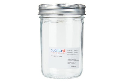 GLOREX, GLOREX Glas mit 2-teiligem Deckel, Glorex Glas mit Deckel | 11 × 7 × 7 cm | 200 ml