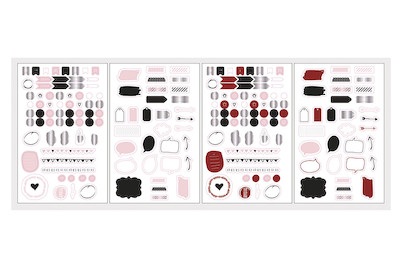 Rayher, Sticker Worte + Icons, 