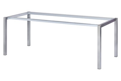 Ellems, Gartentisch Cadiz gross Edelstahl, Ellems Fixtisch-Gestell Stettin Edelstahl | 200 × 90 × 73 cm