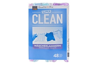 Super Clean, Clean Wäscheklammern 48ST, Super Clean Wäscheklammern, 48 Stück