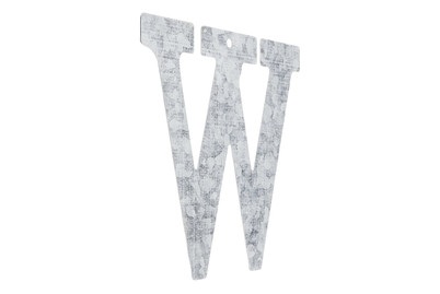 GLOREX, Metall Buchstabe verzinkt W 12x0,1cm, Glorex Metall-Buchstabe Verzinkt | 12 × 0.1 cm
