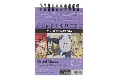 Weitere, Daler Rowney Zeichenblock A5 250gm2, Daler Rowney Block A5 250gr. mit Spirale 30 Blatt
